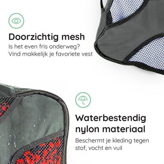 Volcan Inpakblokjes - Koffer Organizer Set - Rugzak en Koffer - 4-Delig - Reiscubes - Groen