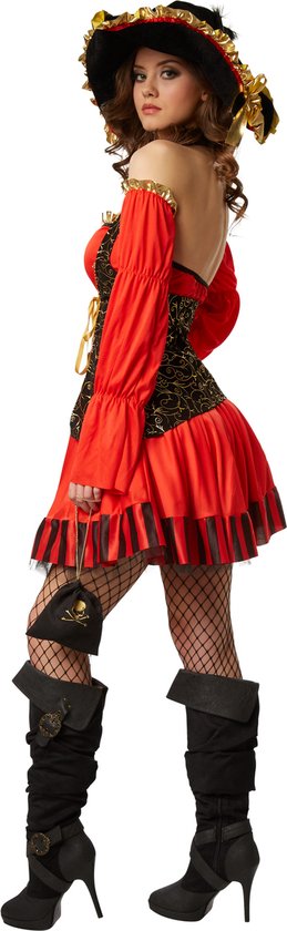 Dressforfun Vrouwenkostuum sexy zeeroversbruid XXL - verkleedkleding kostuum halloween verkleden feestkleding carnavalskleding carnaval feestkledij partykleding - 301783