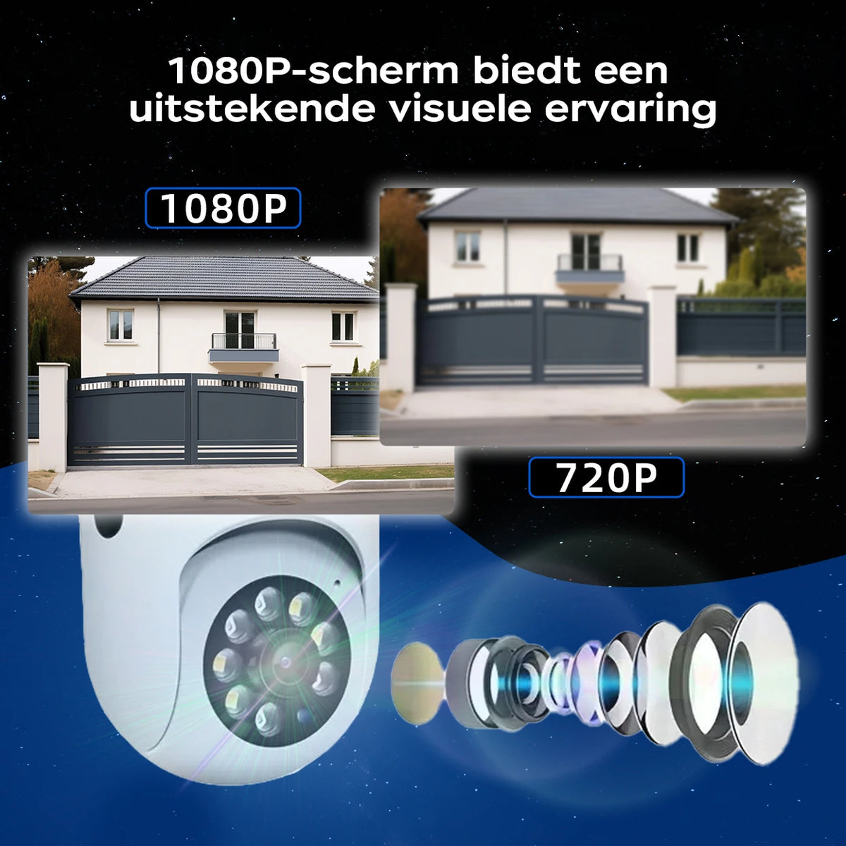 JOOAN A2R-U Buitencamera - 1080p - 2,4 GHz Wifi - Wit