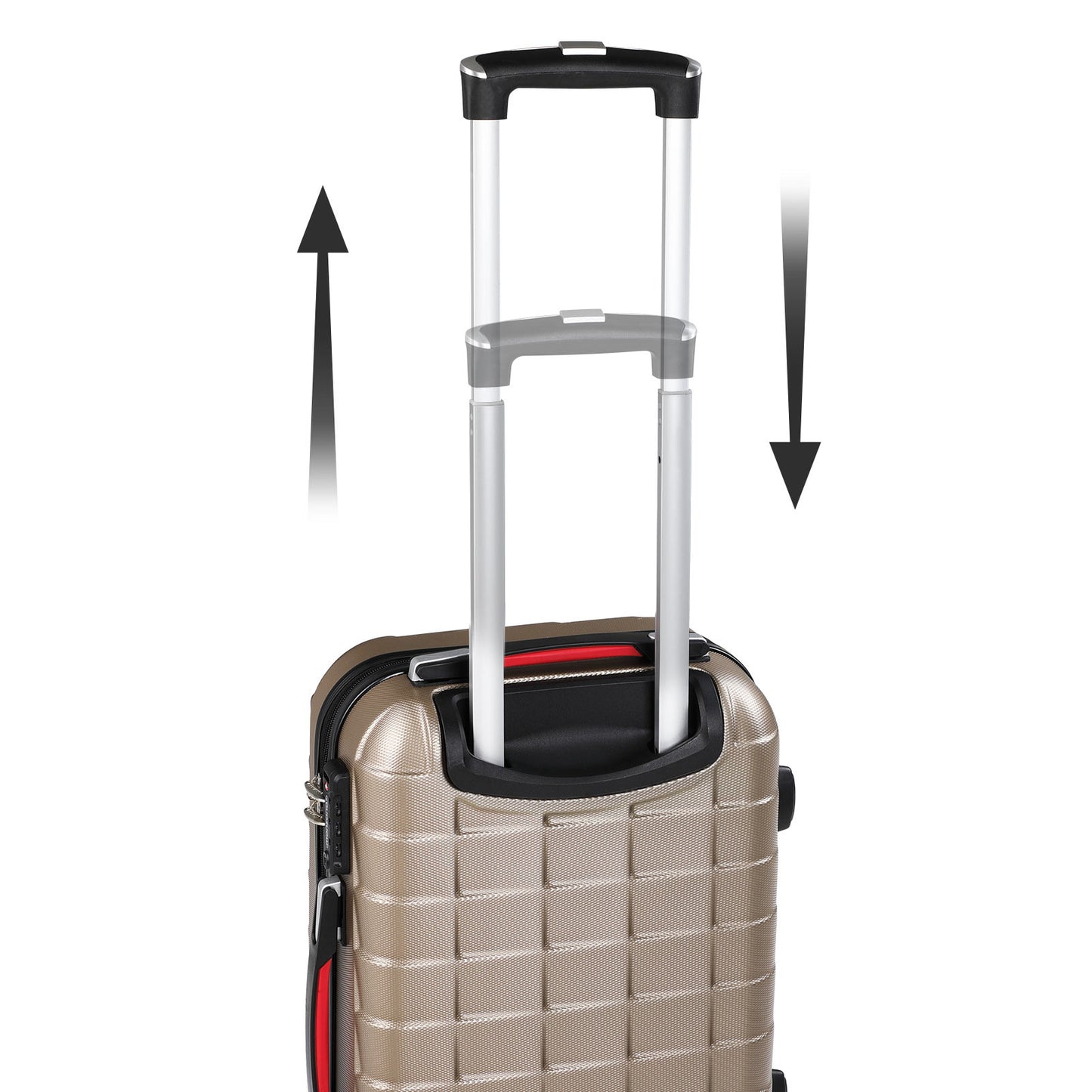 Monzana Exopack Hardcase Koffer - Champagne 53x37x21 cm