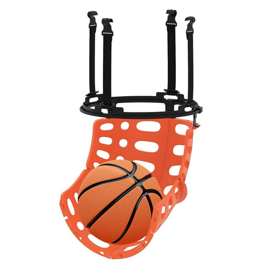 Coast Basketbalrebounder - 360 graden draaibaar - Verstelbare balterugslag - Zwart en oranje