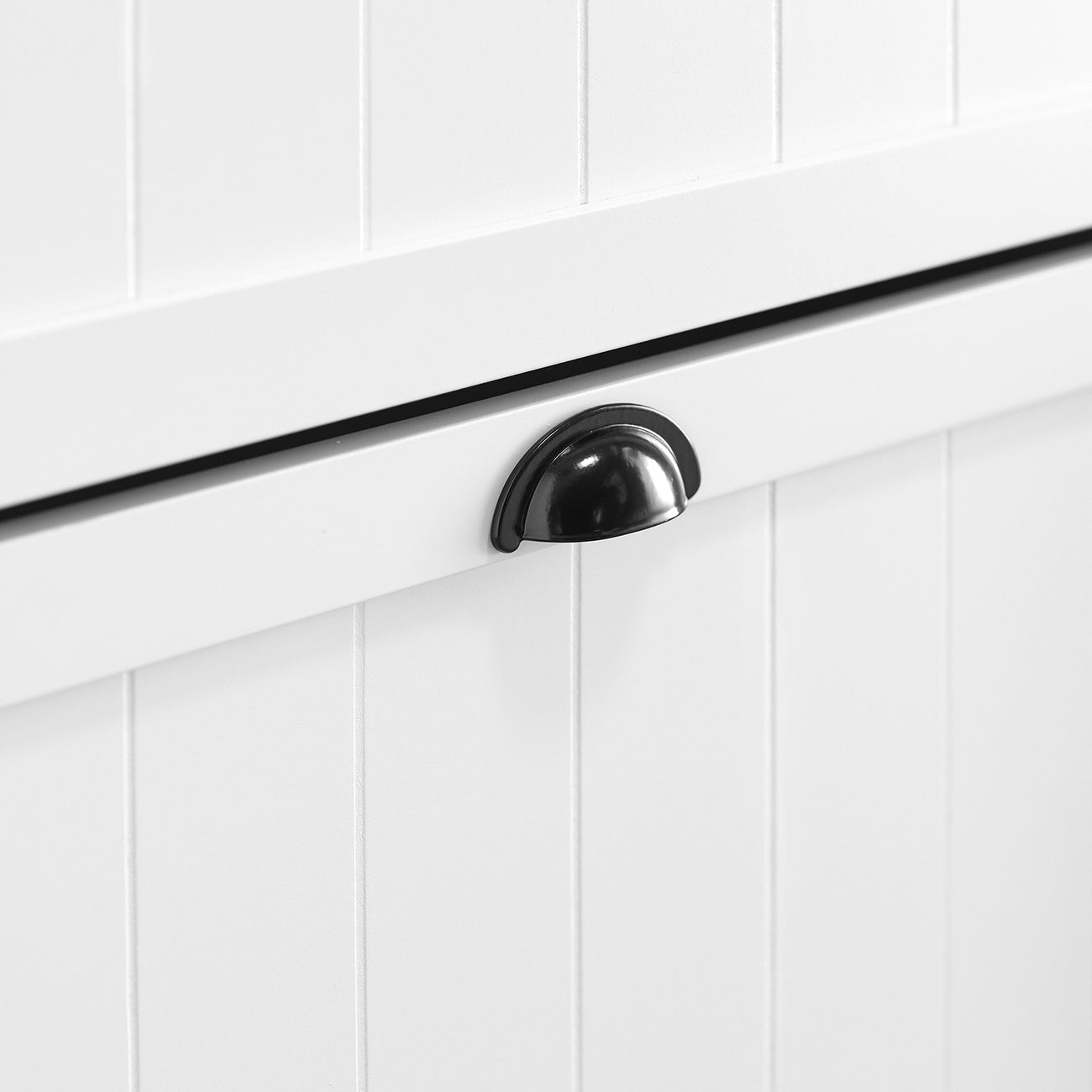 SoBuy FSR87-K-W Schoenenkast Met 2 Kleppen - 60 x 24 x 110 cm - Wit