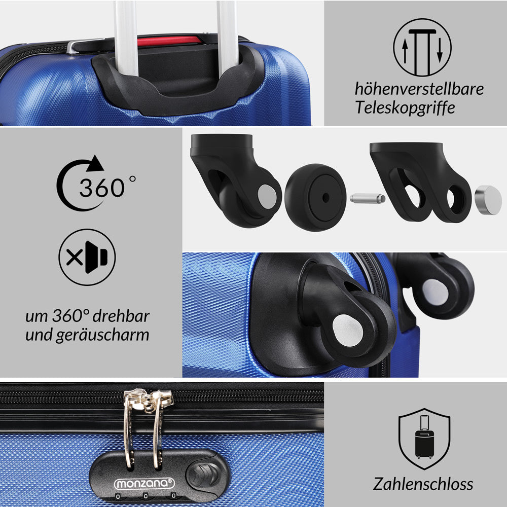 Deuba Hard case koffer Baseline L navyblauw