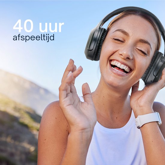 Grundig Bluetooth Koptelefoon - Hoofdtelefoon Draadloos - Over Ear Koptelefoon met 40 Uur Afspeeltijd - Draadloze Koptelefoon met Microfoon - Incl. Audio kabel 3.5mm en USB-C Oplaadkabel