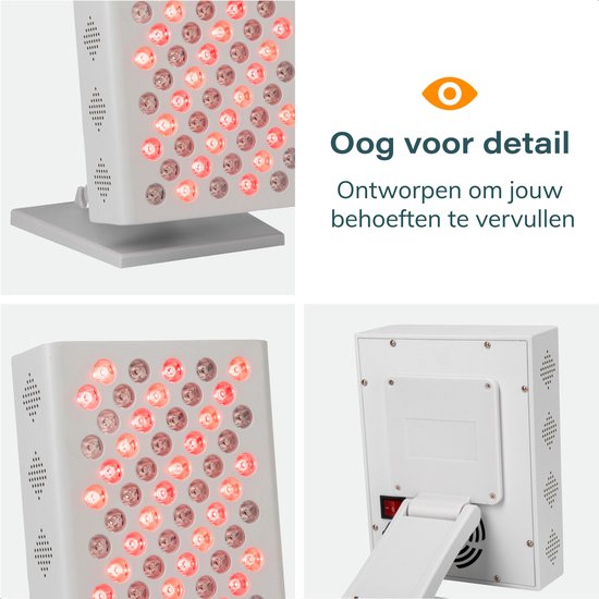 Soft&Silky Infraroodlamp - 300W - 630/850NM - 60LEDs - Infraroodtherapie - Rood Licht Therapie - Lamp Voor Spieren - Lichttherapie - Gezicht - Gewrichten - Red Light
