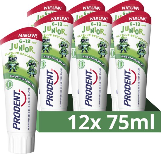 Prodent - Tandpasta - Junior 6+ - Glazuur Beschermer - 12 x 75 ml - Voordeelverpakking