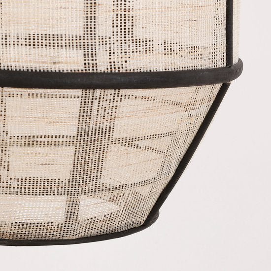 Mica Decorations Pella Hanglamp - H58 x Ø33 cm - Linnen - Off-white