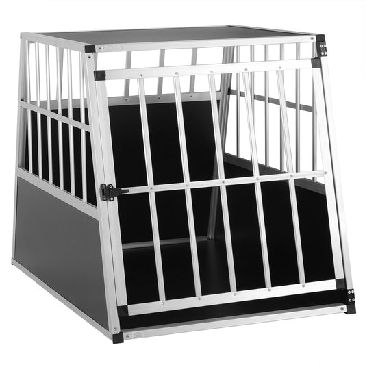 Cadoca Honden Transportbox L – Aluminium – 90x66x72cm Afsluitbaar