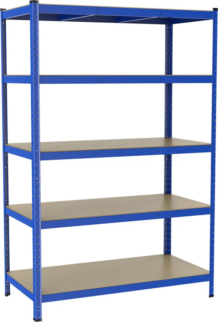 Yaheetech Heavy Duty Opbergrek 120 x 60 x 180 cm - Blauw - Metalen Stellingkast 5 Legborden 875 kg