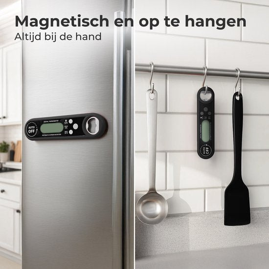 Nuvance Vleesthermometer - BBQ Accessoires - Digitale Thermometer - Kook - voor Keuken, Oven, Kern, Voedsel & Suiker