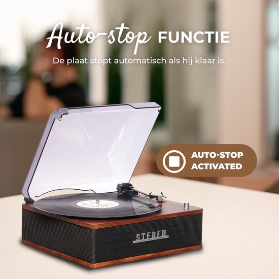 Denver Platenspeler - Ingebouwde speakers - Retro - Auto stop - Bluetooth - VPB262