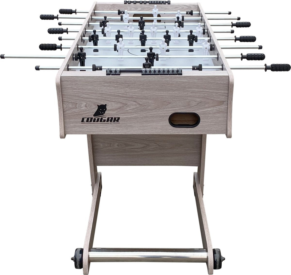 Cougar Scorpion Kick opklapbare Voetbaltafel Eiken -  122 x 61 x 80 cm - Incl. ballen