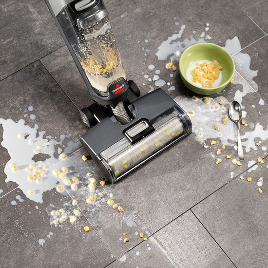 BISSELL CrossWave® OmniForce™ Select Vloerreiniger - Draadloze Stofzuiger met Dweilfunctie - Vlekkenreiniger voor Harde Vloeren - Snoerloze Steelstofzuiger - 2 in 1 Vacuum Cleaner met LED - Extra Krachtig 31aW - ZeroGap Technologie™ - 3912N
