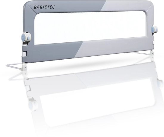 Babietec Bedhekje Verstelbaar Inklapbaar – Extra Lang 150cm – Bedrail – Boxspring – Uitvalbescherming – Bedrek - Donkergrijs