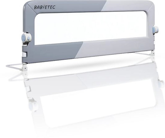 Babietec Bedhekje Verstelbaar Inklapbaar – Extra Lang 150cm – Bedrail – Boxspring – Uitvalbescherming – Bedrek - Donkergrijs
