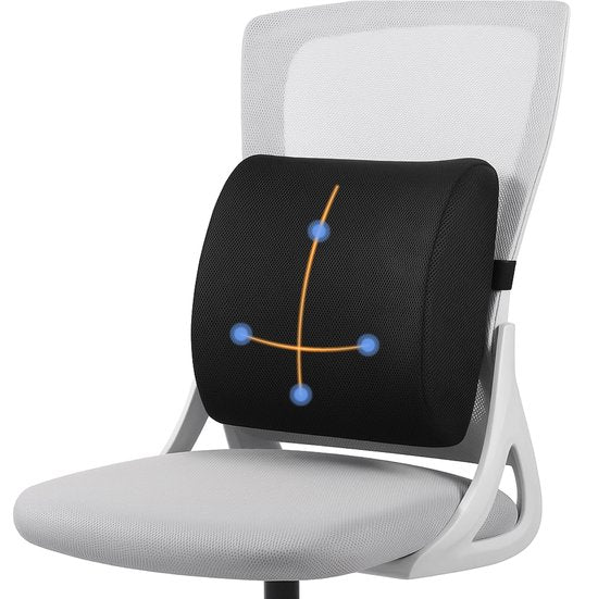 Alyze Ergonomische Rugkussen - Lendekussen Auto - Onderrug - Leeskussen - Traagschuim - Rugsteun Bed & Bank - Orthopedisch Steunkussen met Wasbare Hoes
