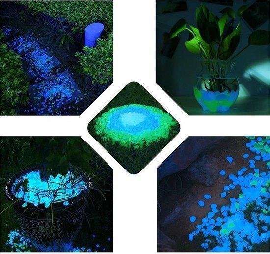Glow In The Dark Stenen | Decoratie Stenen | Pebbles | Aquarium Steentjes | Tuin Stenen | GROEN | 30 Stuks