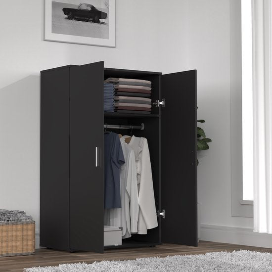 Kledingkast kinderkamer - hanggedeelte en legplank - 120 cm hoog
