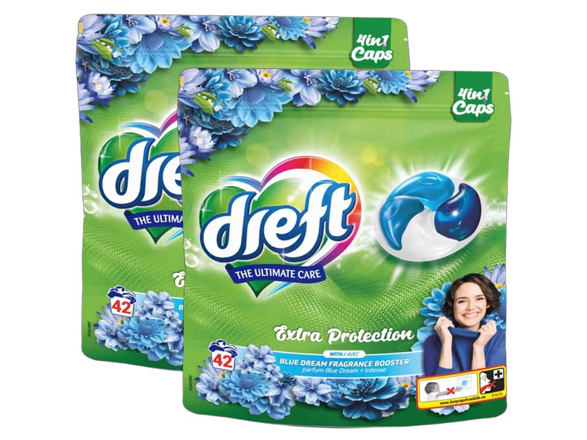 Dreft Wasmiddel Capsules Blue Dream - 4-in-1 Formule - 42 Capsules - 84 ml per capsule