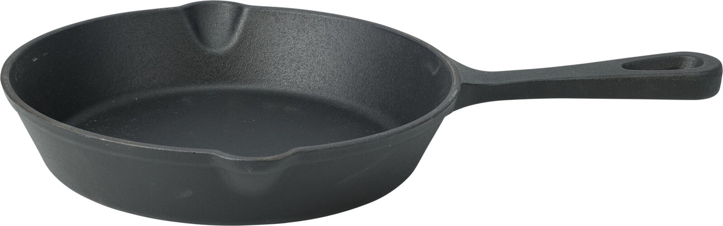BBQ Grillpan - Gietijzer - 21 x 4,5 cm - Met Steel