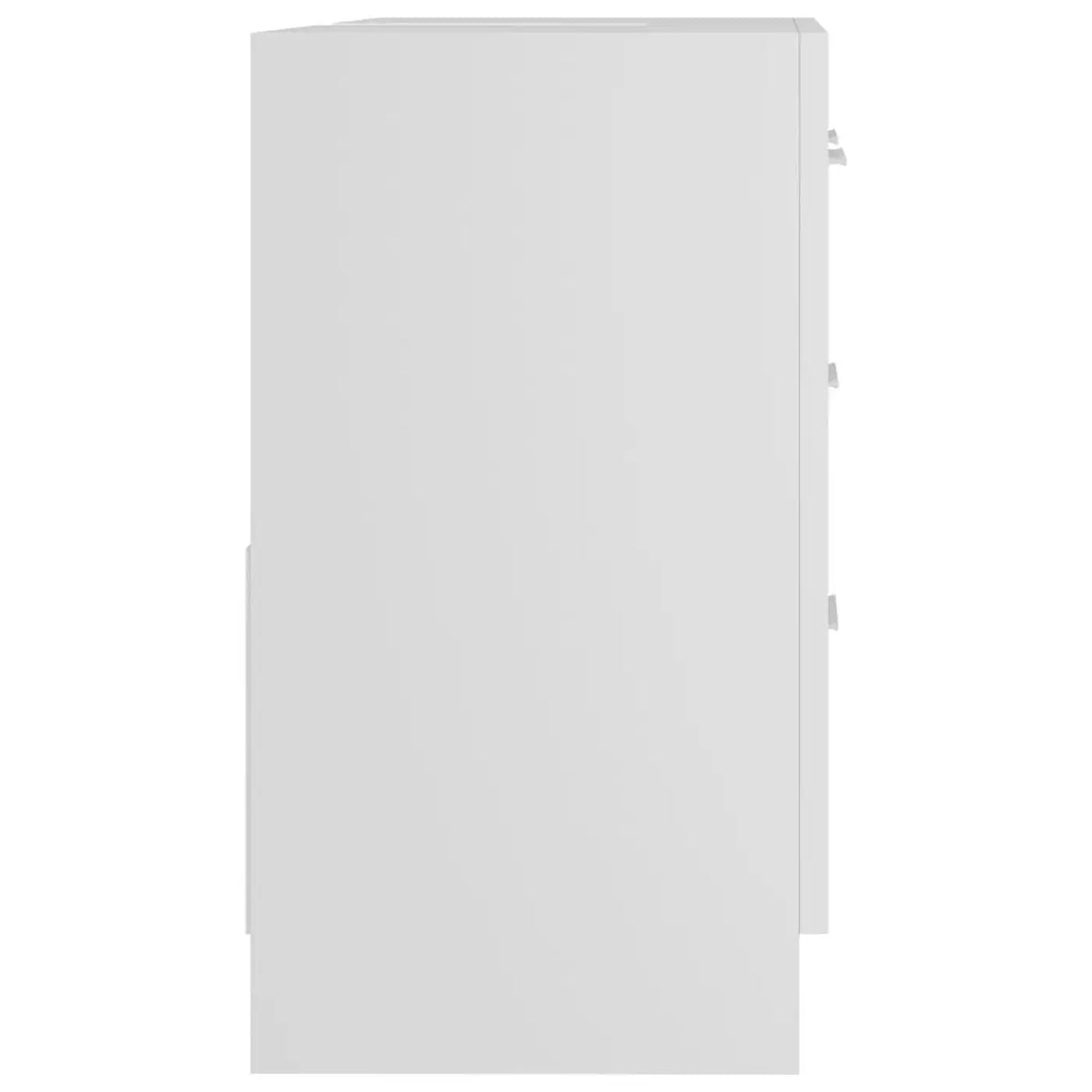 vidaXL Wastafeleubel en Badkamermeubel 63x30x54 cm – Wit – Houtcomposiet