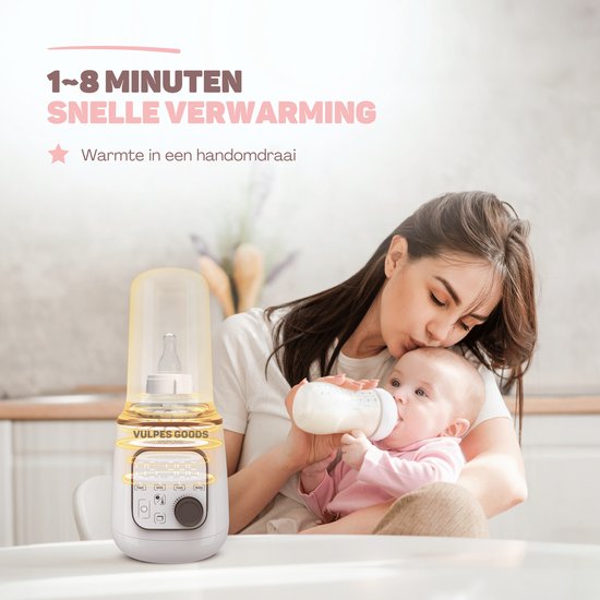 Vulpes Goods® BabyCare - Flessenwarmer PRO 10in1 - Flesverwarmer - Flessenverwarmer - Verwarming van vloeistoffen en eten