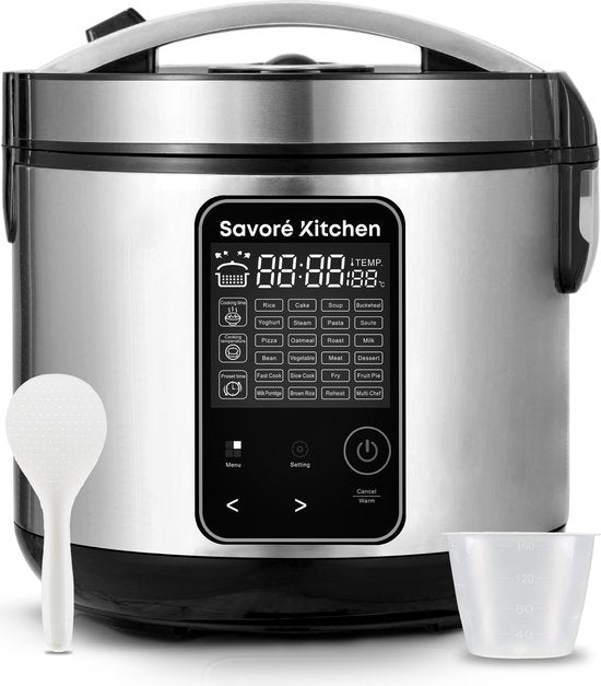 Savoré Kitchen MultiTaste Multicooker 5L met 24 kookfuncties - Multicookers - Rijstkoker - Stoomkoker - Touch Bediening