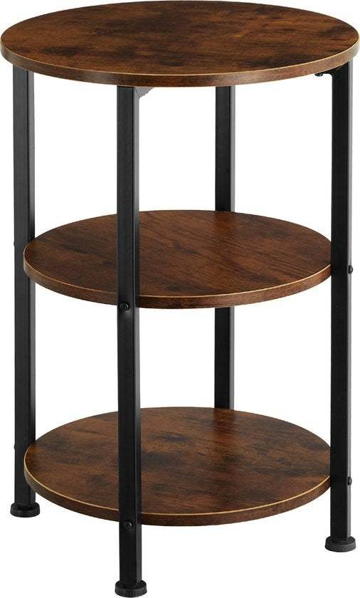 tectake® - Bijzettafel - Sidetable - Bijzettafel - industrial dark