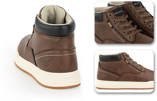 Milanoro - Comfortabele sneakers voor heren - Donkerbruin - Maat 45