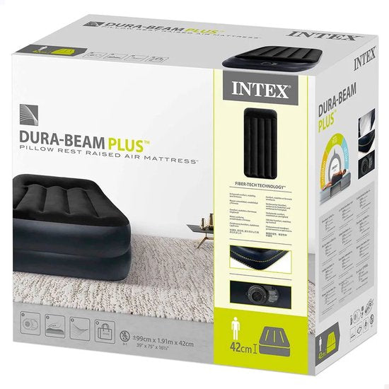 Intex Twin Pillow Rest Raised Luchtbed met ingebouwde pomp - 191x99x42 cm