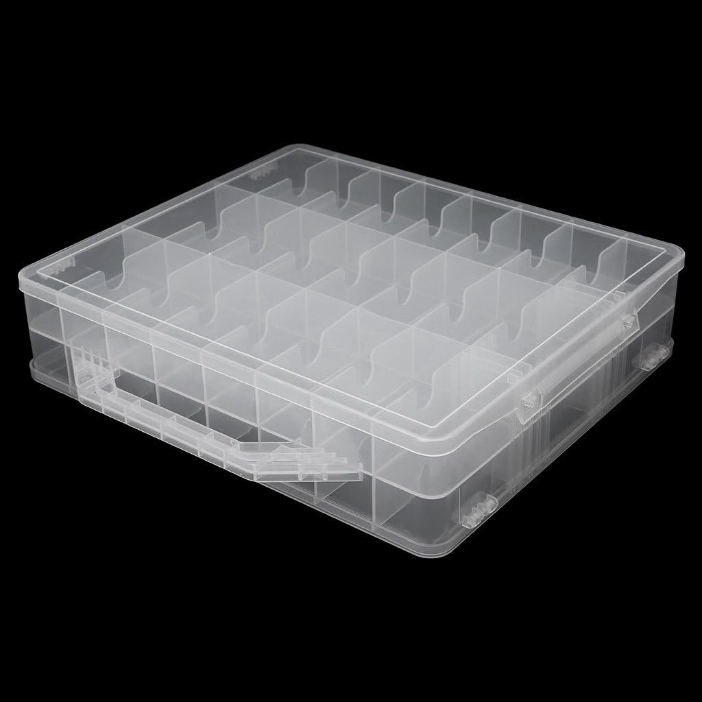 Jojobasic 48 Lattice Holder Display Container Organizer Storage Box - 48 vakjes - Transparant - 34,5x30x8 cm