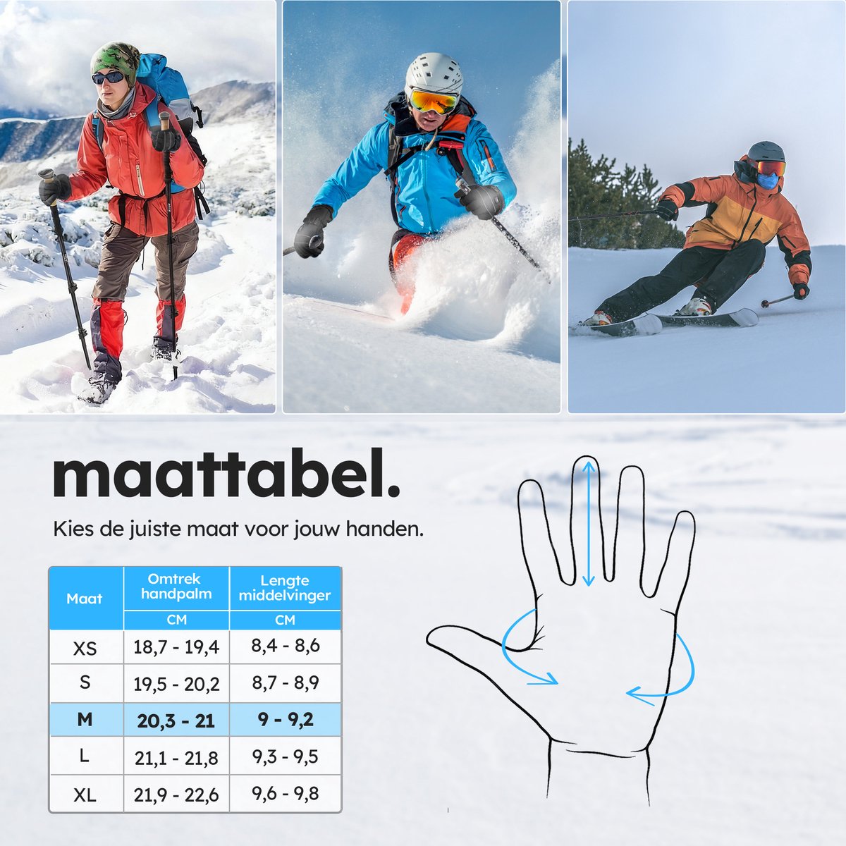 Saaf verwarmde handschoenen Pro M – 3 standen – Oplaadbaar – Water- en winddicht – Zwart – 28x11 cm