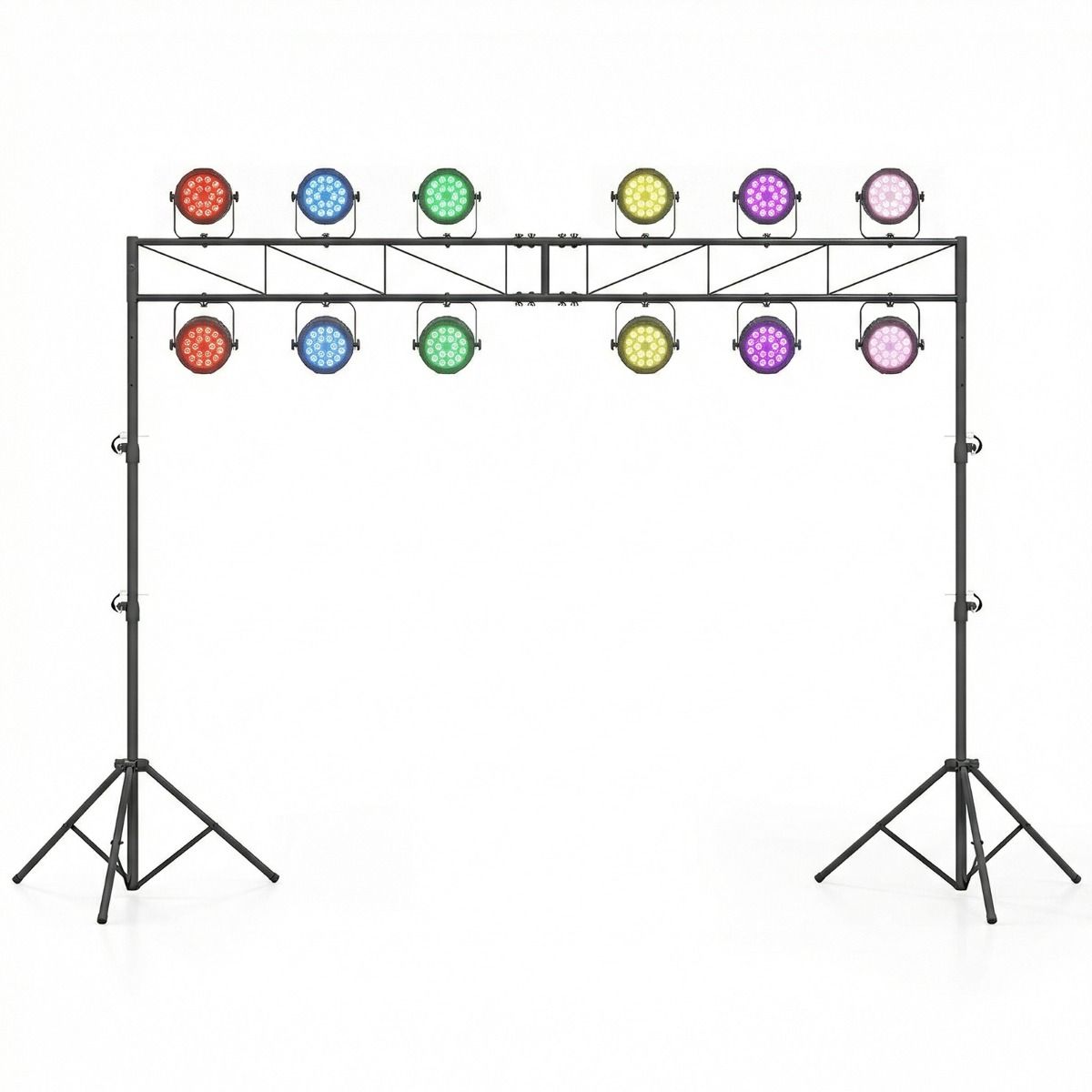 Coast Verstelbaar Lichtstatief - opvouwbaar met afneembare poten - 140-265 cm - zwart