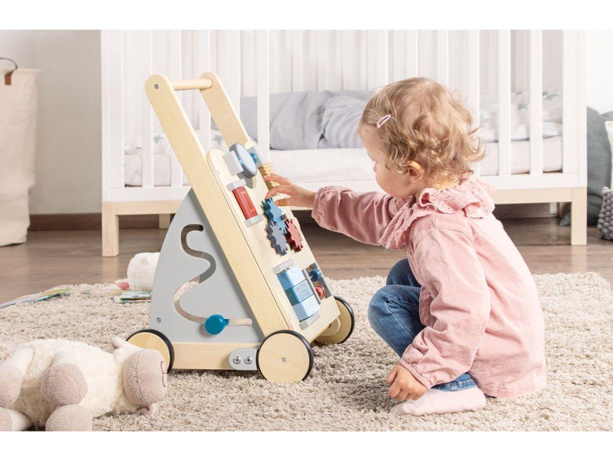 Pinolino Titus Houten Loopwagen - Activity Walker - Grijs