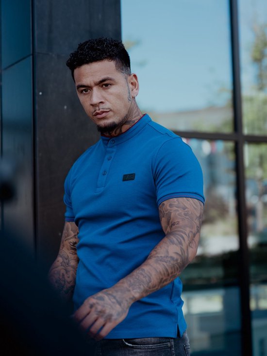 AB Lifestyle - Tokio Polo | Navy Peony - Heren - Maat: S