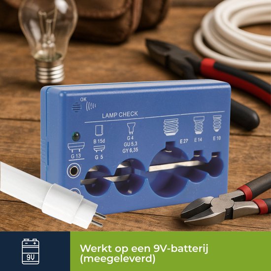 Velleman VTTEST8 Lamptester - Hoorbare en Visuele Indicator - Universeel