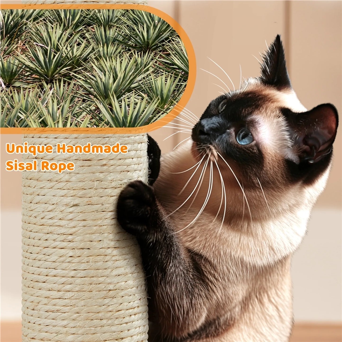 Yaheetech Krabpaal Met Twee Kattenhuisjes – Voorzien Van Uitkijkplatform En Krabplank En Sisalpaal En Speelbal – Voor 1-2 Kleine Tot Middelgrote Katten – Donkergrijs Pluche En Sisal – 60 x 45 x 106 cm