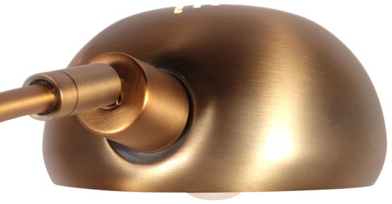 Bronzen vloerlamp Pentra 4855BR, 5-lichts van Mexlite met marmeren voet, verstelbare armen en kantelbare reflectoren, moderne retro stijl, hoogte 210 cm en reikwijdte 100 cm