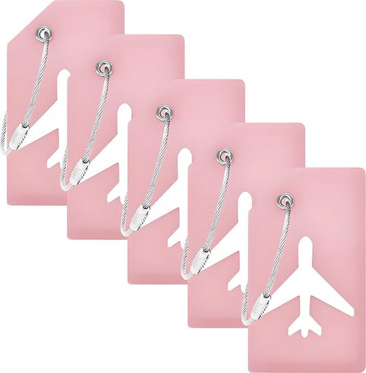 EverNeeds Bagagelabel - Siliconen - Roze - 5 Stuks
