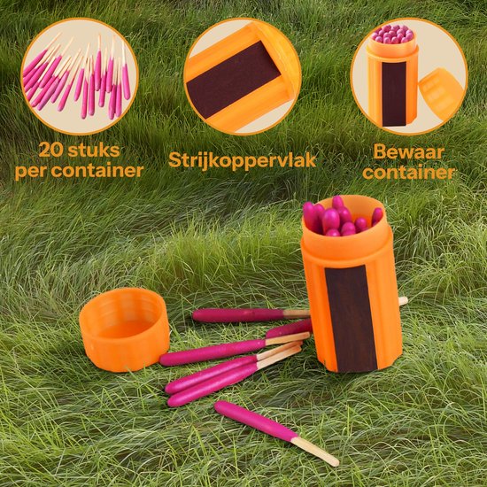 Ever Trex Stormlucifers - 2-Pack 40stuks - Waterproof Nood - Noodpakket Voor Thuis - Kamperen - Survival - Firestarter - Waterdichte Lucifers