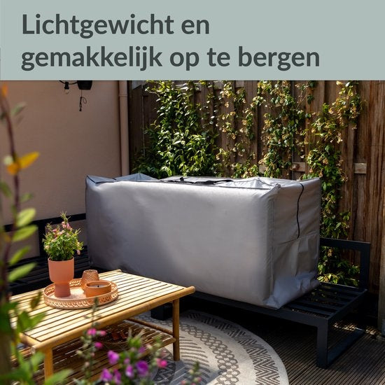 Chefarone Beschermhoes Tuinkussens - Extra groot 60x175 cm - Opberghoes Tuinmeubels, Loungeset en Ligbed - Kussentas voor Loungekussens - Tuinkussenhoes Waterdicht - Weerbestendig - UV-bescherming - Grijs