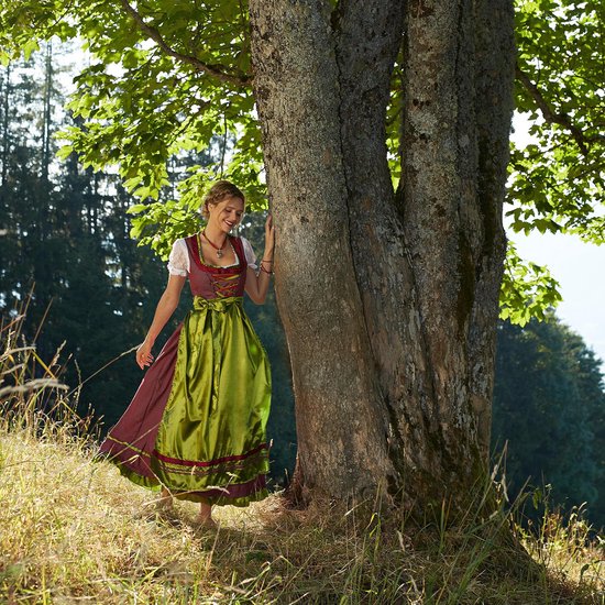 Dressforfun Maxi Dirndl Ruhpolding model 2 XXL - verkleedkleding kostuum halloween verkleden feestkleding carnavalskleding carnaval feestkledij partykleding - 304654