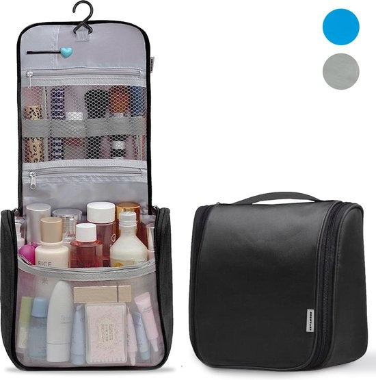 TRVLMORE Toilettas - Hangend met Haak - Unisex - Zwart
