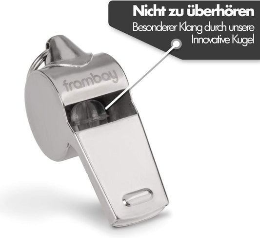 Fluitje - Fluitje met innovatieve [AirSpin] bal I Scheidsrechtersfluitje I Signaalfluitje I Fluitje I Fluitje voor noodgevallen I Fluitje voor sportlessen I Fluitje voor kinderen