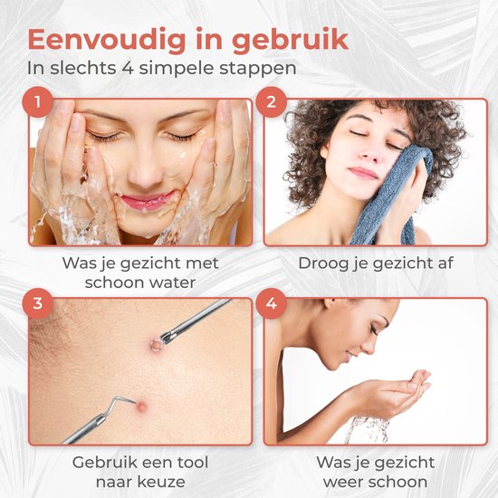 Nuvance - Mee Eters Verwijderen - Blackhead remover - Set van 5 - Mee Eter Verwijderaar - Comedonenlepel - Zilver
