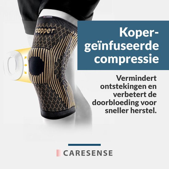 Caresense Kniebrace - Patellabrace - Voor Artritis - Verlichting van Gewrichtspijn - Kniebrace voor Volwassenen - Maat L