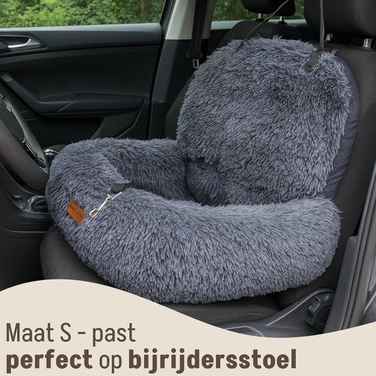 By Cee Cee Hondenmand Auto – Origineel Auto Hondenmand - Autostoel Hond Achterbank - Automand Hond - Hondendeken Auto - Autozit Hond - Ook Voor Bijrijdersstoel – Donkergrijs