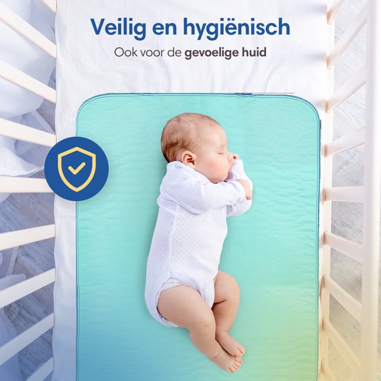 Safe LifeWasbare incontinentie onderleggers voor volwassenen - Huisdieren en kinderen - matrasbeschermer - Medium - Blauw/Groen