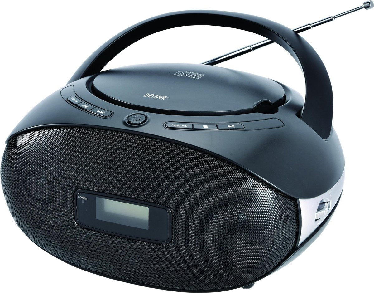 Denver Draadloze boombox - CD functie & FM Radio - AUX aansluiting - TC29 - Zwart