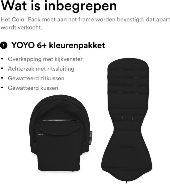 Stokke® YOYO 3 6+ kleurenpakket Lichte Plooibuggy | Zwart